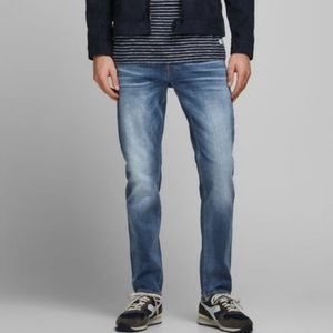 Men’s Jack & Jones Medium-Washed Denim Comfort Fit Mike-Style Jeans W36/L34